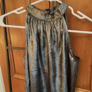 Silver tank top loft NWT